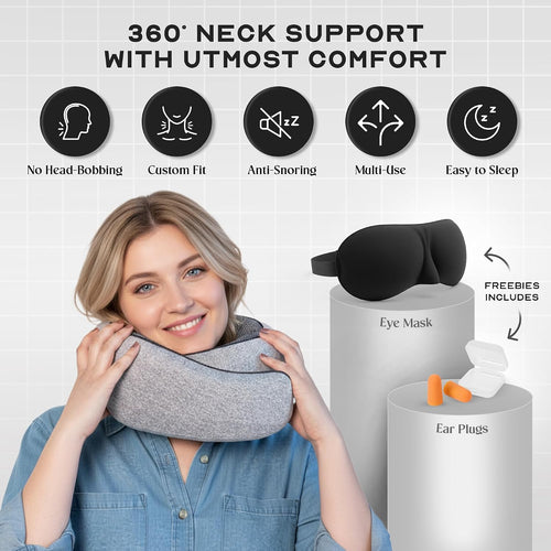 The Cozeo® Travel Neck Pillow - Memory Foam Pillow